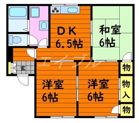 プレジール早島B棟の物件間取画像